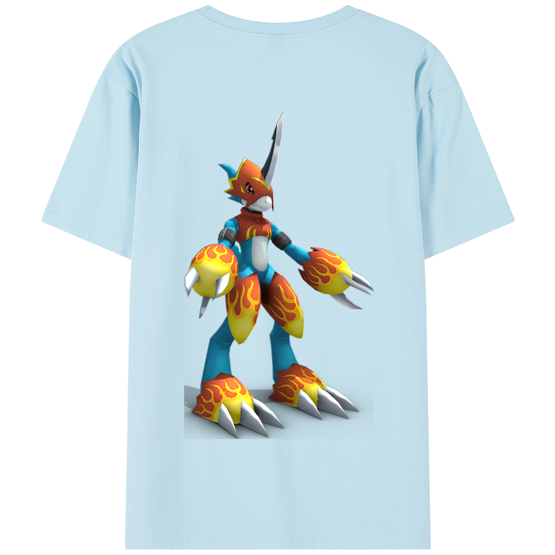 （画像用） Digimon デジタルモンスター/デジモン 綿100％半袖Tシャツ（背面プリント）